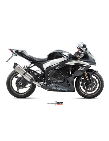 Mivv 2 Slip-On Suono St. Steel con tapa carbono Suzuki GSX-R 1000 2009-11