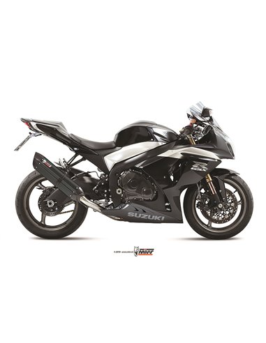 Mivv 2 Slip-On Suono black con tapa carbono Suzuki GSX-R 1000 2009-11