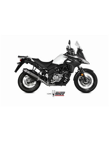 Mivv Full system 2x1 Speed edge black Suzuki DL V-Strom 650 / XT 2017-24