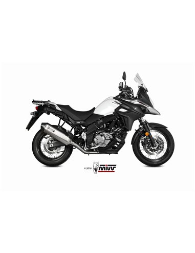 Mivv Full system 2x1 Speed edge St. Steel con tapa carbono Suzuki DL V-Strom 650 / XT 2017-24