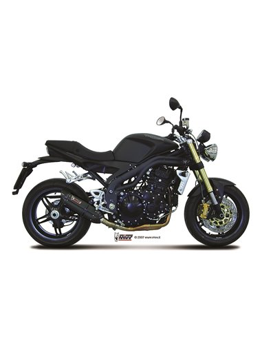 Mivv Slip-On Suono black con tapa carbono Triumph Speed Triple 2007-10