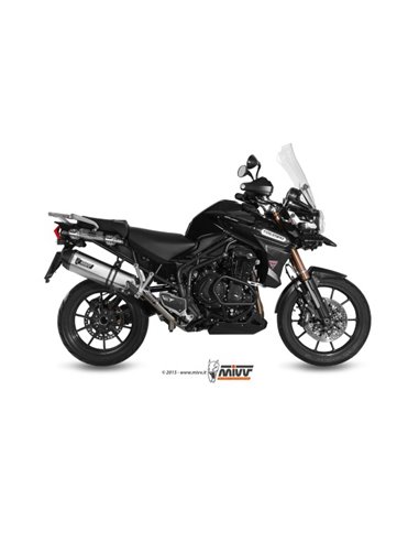 Mivv Slip-On Speed edge St. Steel con tapa carbono Triumph Tiger Explorer 1200 2012-15