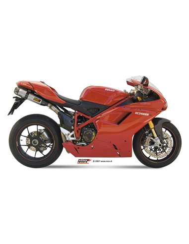 Mivv 2 Slip-On Suono St. Steel con tapa carbono Ducati 848 2007-13 / 1098 2007-11 / 1198 2009-12