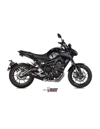 Mivv Full system 3x1 Oval carbono con tapa carbono Yamaha MT-09 / FZ-09 2013-20