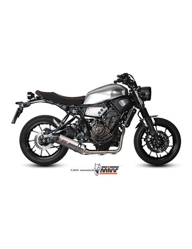 Mivv Full system 2x1 Oval titan con tapa carbono Yamaha XSR 700 2016-22