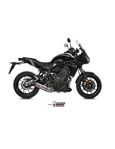 Mivv Full system 2x1 Oval titan con tapa carbono Yamaha Tracer 700 / GT / Tracer 7 2016-24