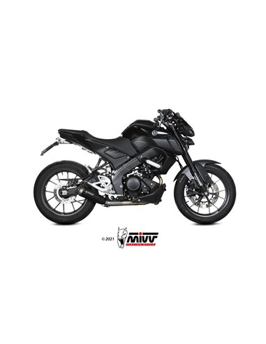 Mivv Full system 1x1 X-M1 black Yamaha MT-125 2020-24/YZF R125 2019-23