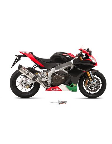 Mivv Slip-On Suono St. Steel con tapa carbono Aprilia RSV4 APRC / Tuono V4 APRC 2011-16