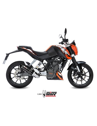 Mivv Full system 1x1 GP carbon con tapa carbono KTM 125 Duke 2011-16 / 200 Duke 2012-14