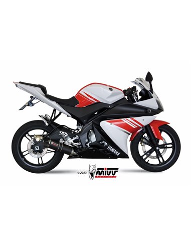 Mivv Full system 1x1 GP carbon con tapa carbono Yamaha YZF R125 2008-13