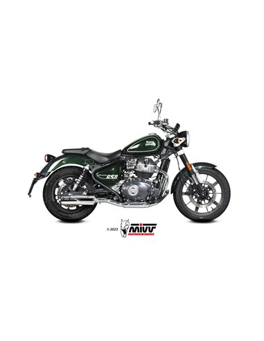 MIVV 2 SLIP-ON HR-1 POLISHED ST. STEEL ROYAL ENFIELD SUPER METEOR 650 2023-24