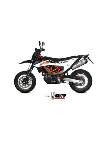 Mivv Slip-On Oval titan con tapa carbono KTM 690 SMC R 2020-23