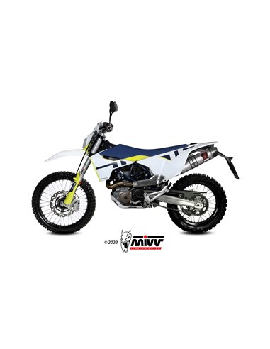 Mivv Slip-On Oval titanium Husqvarna 701 Enduro / Supermoto 2021-24