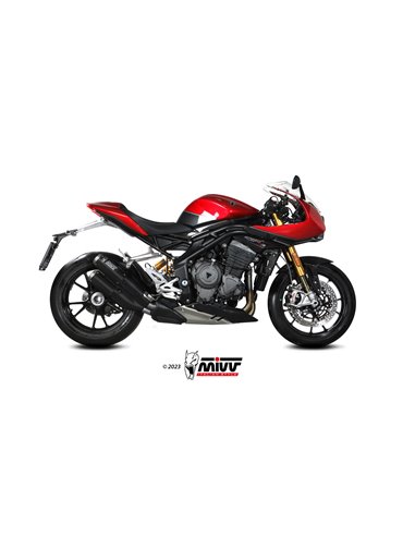 Mivv 2 Slip-On Mk3 carbono Triumph Speed Triple 1200 RR / RS 2021-24